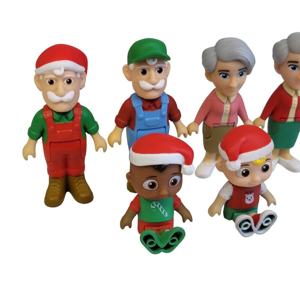 CoComelon Christmas Figures Grandpa Grandma Cody JJ - Picture 2 of 9
